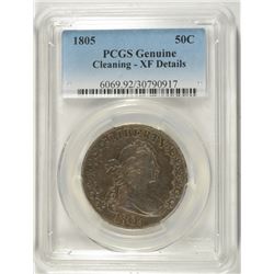 1805 BUST HALF DOLLAR PCGS XF DETAILS