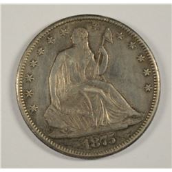 1875-CC SEATED HALF DOLLAR F/VF