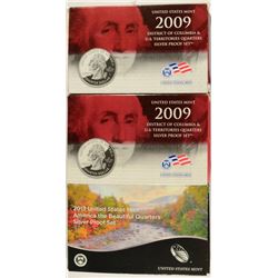 3 SILVER U.S. QUARTER PROOF SETS: 2- 2009 & 1- 2013