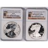 Image 1 : 2012-S AMERICAN SILVER EAGLE SET, NGC REVERSE PROOF PF-69 & PF-69 ULTRA CAMEO