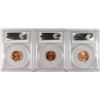 Image 2 : LOT OF ( 3 )_ PCGS GRADED MS-66 RED LINCOLN CENTS: 1944, 53-D & 56-D