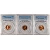 Image 1 : LOT OF ( 3 )_ PCGS GRADED MS-66 RED LINCOLN CENTS: 1944, 55-D & 58-D