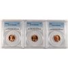 Image 1 : LOT OF ( 3 ) PCGS GRADED MS-66 RED LINCOLN CENTS: 1952, 55-D & 58-D