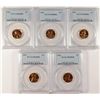 Image 1 : ( 5 ) 1962 LINCOLN CENTS, PCGS PROOF-68 RED