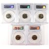 Image 2 : LOT  OF ( 5 ) 1963 JEFFERSON NICKELS, PCGS  PROOF 68!