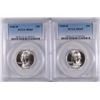 Image 1 : ( 2 )  1945-D WASHINGTON QUARTERS, PCGS  MS-65 GEMS