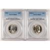 Image 1 : 1954-S & 1961 WASHINGTON QUARTERS,  PCGS MS-65 GEMS