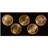 Image 1 : AMERICAN ARTS COMMEMORATIVE SERIES GOLD 5 1 OZ GOLD MEDALS IN U.S. MINT PACKAGIN