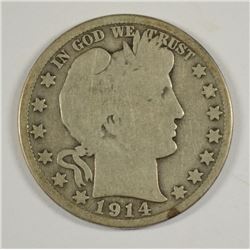 1914 BARBER HALF DOLLAR AG/G