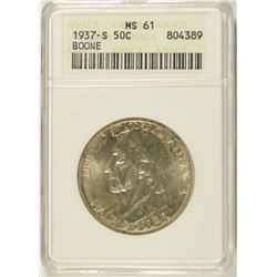 1937-S BOONE COMMEN HALF DOLLAR ANACS MS-61