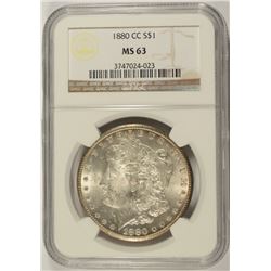 1880-CC MORGAN DOLLAR NGC MS-63