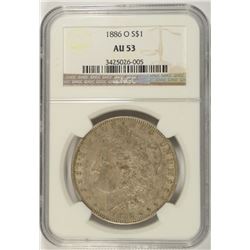 1886-O MORGAN DOLLAR NGC AU-53