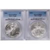 Image 1 : 2003 & 2004 AMERICAN SILVER EAGLES, PCGS MS-69