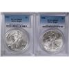 Image 1 : 2005 & 2006 AMERICAN SILVER EAGLES, PCGS MS-69