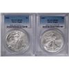 Image 1 : 2006 & 2007 AMERICAN SILVER EAGLES, PCGS MS-69
