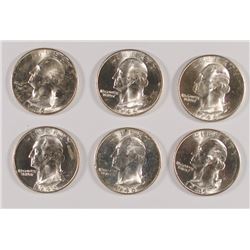 ( 6 ) GEM BU 1946-S WASHINGTON QUARTERS