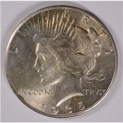 1935 PEACE SILVER DOLLAR, AU+