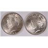 Image 1 : ( 2 ) BU BLAST WHITE  PEACE SILVER DOLLARS: 1922 & 1924