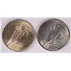 Image 2 : ( 2 ) BU PEACE SILVER DOLLARS: 1922 & 1925