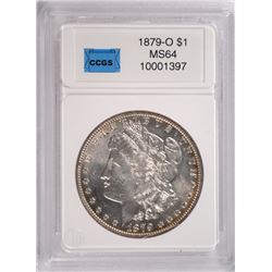 1879-O ,MORGAN SILVER DOLLAR, CCGS MS-64