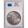 Image 1 : 1880 MORGAN SILVER DOLLAR, CCGS MS-64