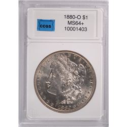 1880-O MORGAN SILVER DOLLAR, CCGS MS-64+  RARE!!