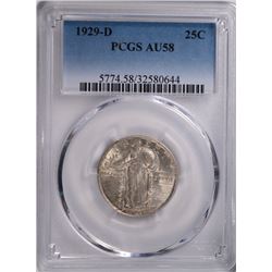 1929-D STANDING LIBERTY HALF DOLLAR, PCGS AU-58  "LOOKS MS-63"