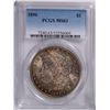 Image 1 : 1896 MORGAN SILVER DOLLAR, PCGS MS-63  COLOR!