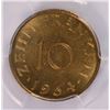 Image 3 : 1954 SAARLAND 10 FRANKEN, PCGS MS-66 RARE!!