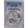 Image 1 : 2007 AMERICAN SILVER EAGLE, PCGS MS-70 PERFECT!