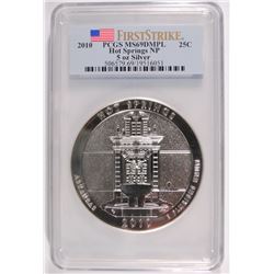 2010 HOT SPRINGS (5 OZT .999 FS) PCGS MS-69 DMPL !!!! (FIRST STRIKE)