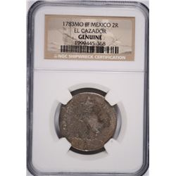 1783 2 REALE MEXICO (EL CAZADOR) NGC GENUINE