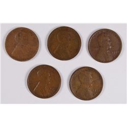 (5) 1922-D LINCOLN CENTS