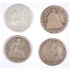 Image 1 : (4) SEATED DIMES (53, 54, 56, 91)