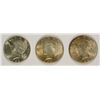 Image 1 : (3) 1922 PEACE DOLLARS CH BU