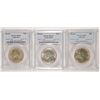Image 1 : SET OF 1935/34 BOONE COMMEN HALF DOLLARS PCGS MS-65'S (P,D,S)