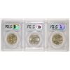 Image 2 : SET OF 1935/34 BOONE COMMEN HALF DOLLARS PCGS MS-65'S (P,D,S)