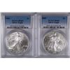 Image 1 : 2004 & 2005 AMERICAN SILVER EAGLES, PCGS MS-69