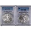 Image 1 : 2005 & 2006 AMERICAN SILVER EAGLES, PCGS MS-69