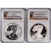 Image 1 : 2012-S AMERICAN SILVER EAGLE SET, NGC REVERSE PROOF PF-69 & PF-69 ULTRA CAMEO