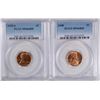 Image 1 : 1939 & 1940 LINCOLN CENTS, PCGS MS-66 RED