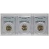 Image 1 : 3 WASHINGTON QUARTERS 1956-D, 57, 40-S PCGS MS-65