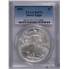 Image 1 : 2004 AMERICAN SILVER EAGLE, PCGS MS-70!