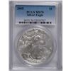 Image 1 : 2005 AMERICAN SILVER EAGLE, PCGS MS-70 RARE LISTS IN PCGS PRICE GUIDE AT $700.00