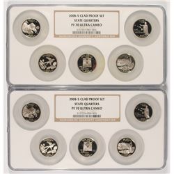 (2) 2008 CLAD PROOF QUARTER SETS NGC PF-70 UC (MULTIHOLDER)