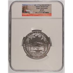 2013 WHITE MOUNTAIN (5 OZT .999 FS) NGC SP-69 (EARLY RELEASE)