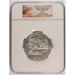 2014 GREAT SAND DUNES (5 OZT .999 FS) NGC SP-69 (EARLY RELEASE)