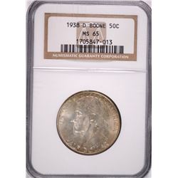 1938-D BOONE COMMEN HALF DOLLAR NGC MS-65
