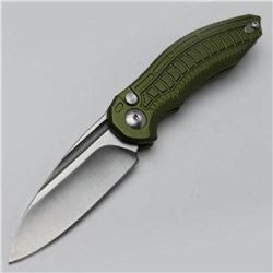 _NEW!_ Bionic Automatic, OD Green Handle, Satin Plain MNA-X-BRBIONICODSAT