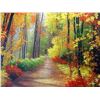 Image 1 : (ART) "A Stroll Among The Exquisite Fall Foliage" 30"h x 40"w (75x100cm) (LA4110-30) (59-DR682)